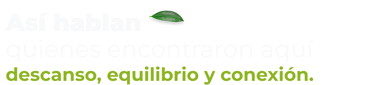 Así hablan quienes encontraron descanso, equilibrío y conexión