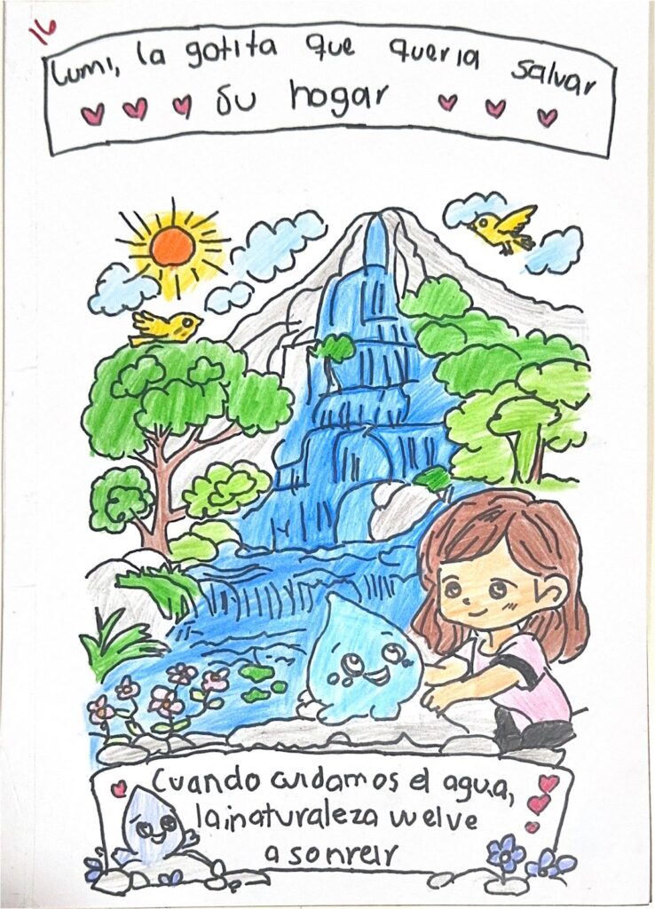 Ilustración de «Lumi, la gotita que quería salvar su hogar»
